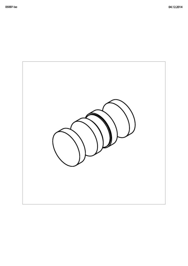 Duschtürknopf Ø 32 mm  beidseitig für 6-12 mm ESG • Basismaterial: Messing• für Glasdicke 8 mm (Standard) – Bild 2