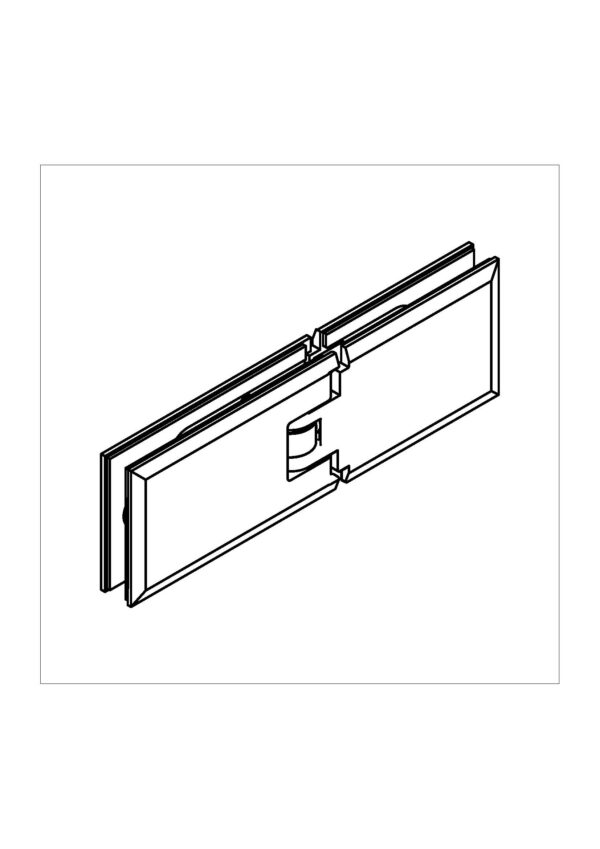 Milano Glastür-Beschlag Glas-Glas 180° beidseitig öffnend • Basismaterial: Messing • nach innen und außen öffnend • für 8 mm ESG – Bild 2