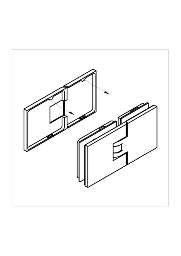 Milano Original therma Glastür-Beschlag G-G 180º• Pendeltürband• Basismaterial Messing• beidseitig öffnend• inklusive Vollabdeckung der Schrauben  • Stufenlose Nulllageneinstellung• für Glasdicken 8-10 mm• Maximale Scheibengröße:  Glasdicke 8 mm 1000 x 2250 mm.   Glasdicke 10 mm 850 x 2250 mm• Max. Türgewicht pro Bandpaar 50kg – Bild 2