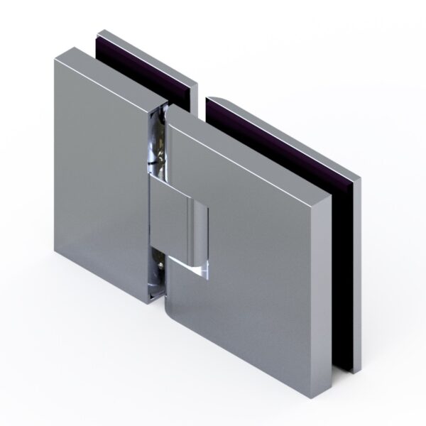82431_31 NEXT HS Duschtürbeschlag G-G 180° • DIN-links • Basismaterial: Messing • Oberfläche: glanzverchromt • beidseitig öffnend • für 8 & 10 mm ESG (Standard) // NEXT HS Shower door hinge g-g 180° • EN-left • base: brass • finish: bright chrome • double action • for 8 & 10 mm tempered glass