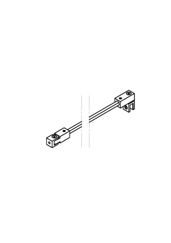 Filigrano Stabilisationsstange,eckige Form, Glas-Wand • Basismaterial: Messing o. Edelstahl• Länge: 1050 mm, beliebig kürzbar • verstellbar 0-90°• für Glasdicke 6-8 mm (Standard) – Bild 3