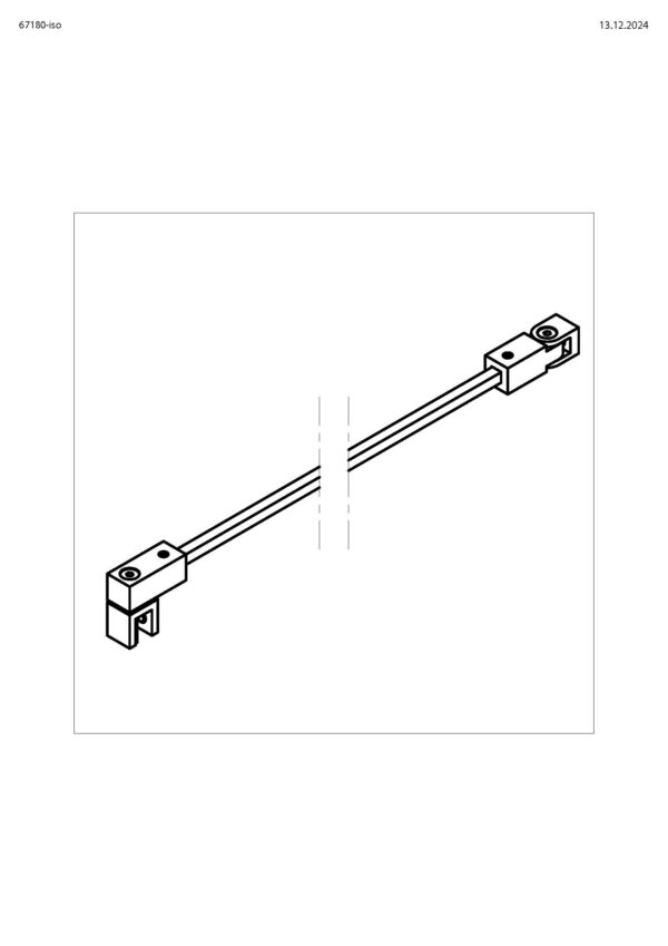 Filigrano Stabilisationsstange,eckige Form, Glas-Wand • Basismaterial: Messing o. Edelstahl• Länge: 1500 mm, beliebig kürzbar • verstellbar 0-90°• für Glasdicke 6-8 mm (Standard) – Bild 2