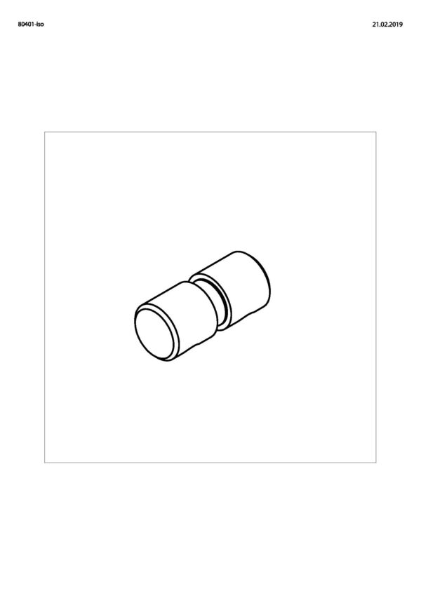 Duschtürknopf Ø 32 mm, beidseitig für 8 mm ESG • Basismaterial: Messing – Bild 2