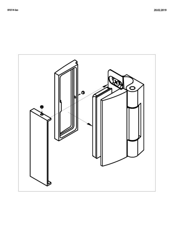 Bella Glastür-Beschlag Glas-Wand 90° mit Nut nach außen öffnend• Basismaterial: Messing• mit Nut für durchgehendes Dichtprofil• nach außen öffnend• Anschraubwinkel innen• mit Abdeckungen für alle Beschlagteile – Bild 2