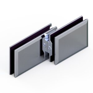 06150_31 MILANO Duschtürbeschlag G-G 180° überlappend, • Basismaterial: Messing • Oberfläche: glanzverchromt • beidseitig öffnend • stufenlos einstellbare Nulllage • für 8 mm ESG (Standard) // Shower door fitting G-G 180° overlapping, • Base material: brass • Finish: bright chrome-plated • Opens from both sides • Continuously adjustable zero position • For 8 mm tempered glass (standard)