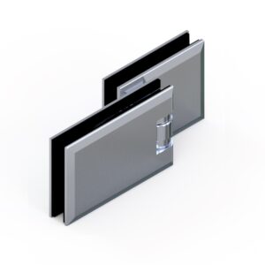 06155_31 MILANO Duschtürbeschlag G-G 180° überlappend, • Basismaterial: Messing • Oberfläche: glanzverchromt • beidseitig öffnend • stufenlos einstellbare Nulllage • für 8 mm ESG (Standard)