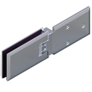 06182_55 MILANO Duschtürbeschlag G-W 180° bündig, • Basismaterial: Messing • Oberfläche: Nickel gebürstet (Edelstahloptik) • Anschraubplatte Außen lt. Datenblatt • beidseitig öffnend • stufenlos einstellbare Nulllage • für Glasdicke 8 mm (Standard)