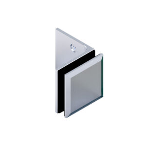 06801_31 MILANO Winkelverbinder Glas-Wand 90°, • Basismaterial: Messing • Oberfläche: glanzverchromt • für 8 mm ESG (Standard)