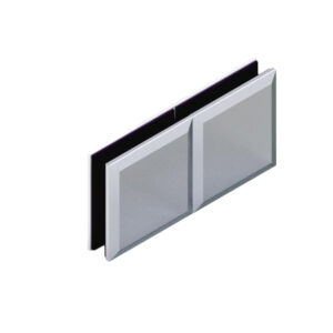 06813_55 Milano Längsverbinder Glas-Glas 180°• Basismaterial: Messing• Oberfläche: Nickel gebürstet(Edelstahloptik)• für 8 & 10 mm