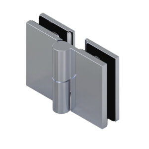 08332_55 WELLNESS HS Hebesenk-Duschtürbeschlag G-G 180°, DIN links, außen öffnend • Basismaterial: Messing • Oberfläche: Nickel gebürstet (Edelstahloptik) • mit Vollabdeckung • für 8 mm ESG // WELLNESS HS Shower door hinge g-g 180°, EN-left, opens outwards • base: brass • finish: brushed nickel (stainless steel look) for 8 mm tempered glass