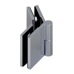 08370_55 WELLNESS HS Hebesenk-Duschtürbeschlag G-G 135°, DIN rechts, außen öffnend • Basismaterial: Messing • Oberfläche: Nickel gebürstet (Edelstahloptik) • mit Vollabdeckung • für 8 mm ESG // WELLNESS HS Single action door system Shower door hinge, g-g 135°, EN-right Opens outwards For 8 mm tempered glass