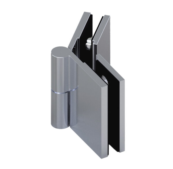 08372_55 WELLNESS HS Hebesenk-Duschtürbeschlag G-G 135°, DIN links, außen öffnend • Basismaterial: Messing • Oberfläche: Nickel gebürstet (Edelstahloptik) • mit Vollabdeckung • für 8 mm ESG // WELLNESS HS Single action door system Shower door hinge, g-g 135°, EN-left Opens outwards For 8 mm tempered glass