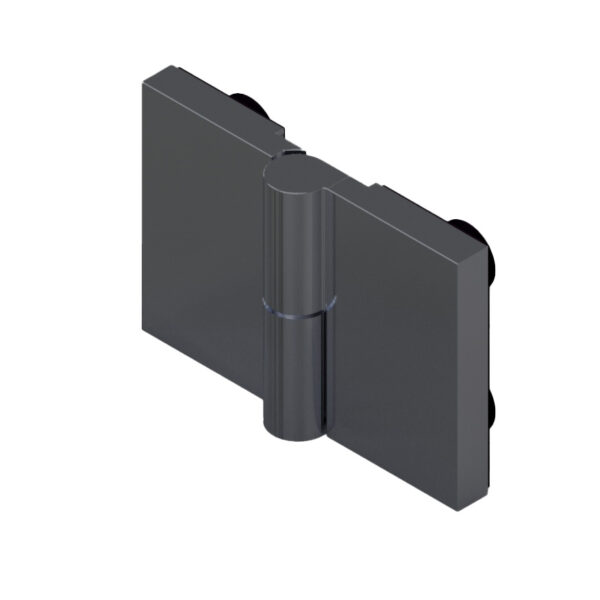 08432_65 WELLNESS HS CL Duschtürbeschlag G-G 180° • DIN links, außen öffnend • Basismaterial: Messing • Oberfläche: ONYX schwarz matt • für 8 mm ESG (Standard) // WELLNESS HS CL Shower door hinge g-g 180° • EN-left, opens outwards • base: brass • finish: ONYX black • for 8 mm tempered glass