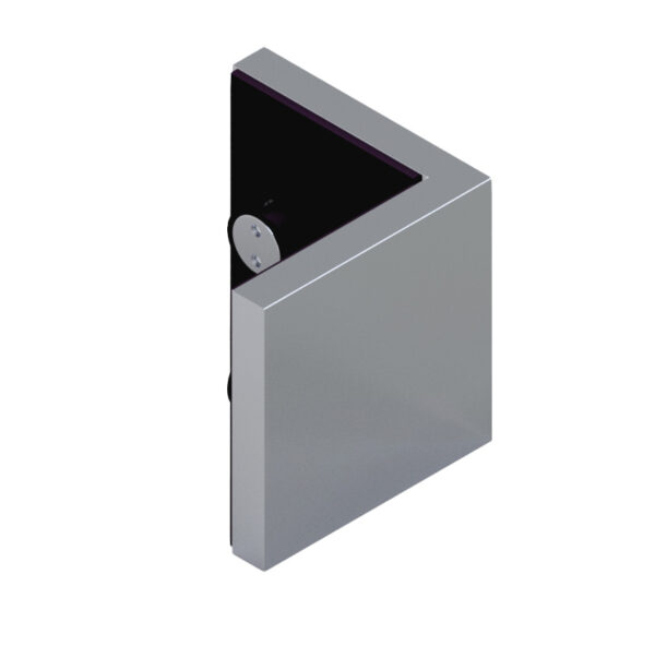 08483_55 WELLNESS HS CL Winkelverbinder G-G 90° • Basismaterial: Messing • Oberfläche: Nickel gebürstet (Edelstahloptik) • für 8 mm ESG (Standard) // WELLNESS HS CL Connector g-g 90° • base: brass • finish: brushed nickel (stainless steel look) • for 8 mm tempered glass