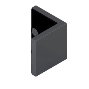 08483_65 WELLNESS HS CL Winkelverbinder G-G 90° • Basismaterial: Messing • Oberfläche: ONYX schwarz matt • für 8 mm ESG (Standard) // WELLNESS HS CL Connector g-g 90° • base: brass • finish: ONYX black • for 8 mm tempered glass