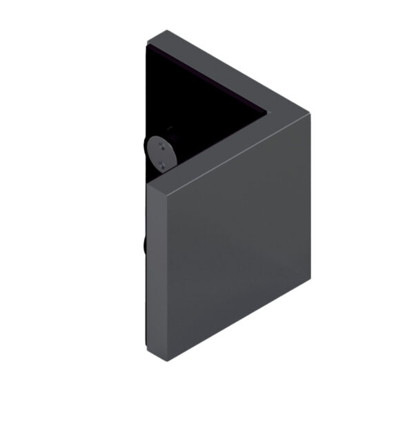 08483_65 WELLNESS HS CL Winkelverbinder G-G 90° • Basismaterial: Messing • Oberfläche: ONYX schwarz matt • für 8 mm ESG (Standard) // WELLNESS HS CL Connector g-g 90° • base: brass • finish: ONYX black • for 8 mm tempered glass