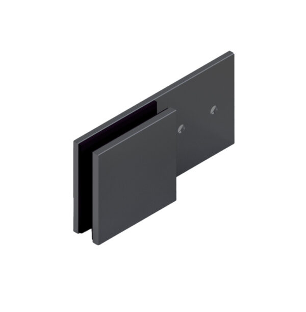 07192_65 MILANO PUR Längsverbinder G-W 180°, • Basismaterial: Messing • Oberfläche: ONYX schwarz matt • für 8 & 10 mm ESG (Standard) // MILANO PUR Connector g-w 180° • base: brass • finish: ONYX black • for 8 & 10 mm tempered glass