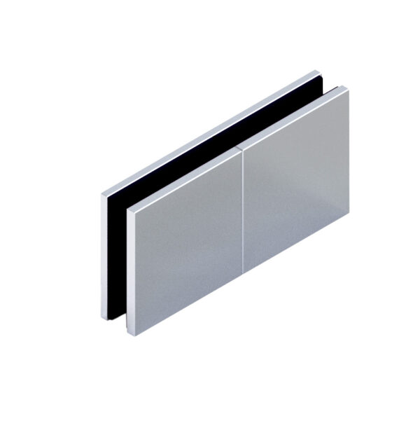 07194_31 MILANO PUR Längsverbinder G-G 180°, • Basismaterial: Messing • Oberfläche: glanzverchromt • für 8 & 10 mm ESG (Standard) // MILANO PUR Connector g-g 180° • base: brass • finish: bright chrome • for 8 & 10 mm tempered glass