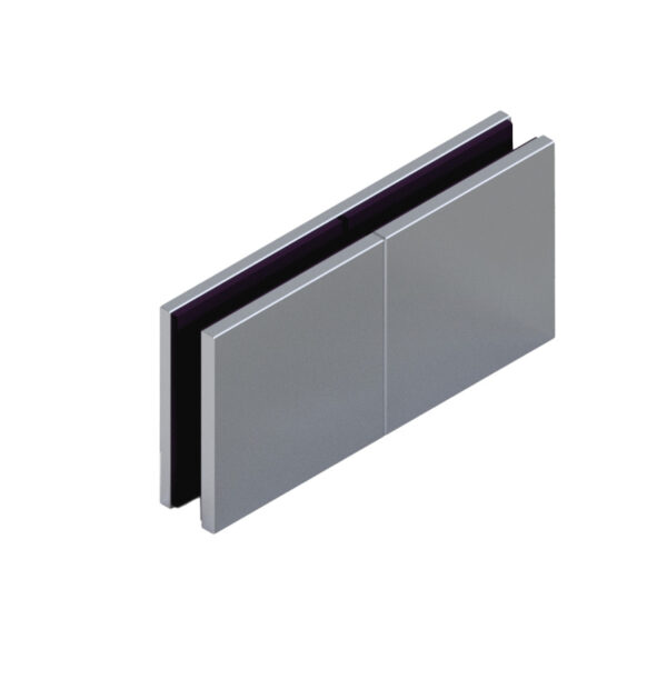 07194_55 MILANO PUR Längsverbinder G-G 180°, • Basismaterial: Messing • Oberfläche: Nickel gebürstet (Edelstahloptik) • für 8 & 10 mm ESG (Standard) // MILANO PUR Connector g-g 180° • base: brass • finish: brushed nickel (stainless steel look) • for 8 & 10 mm tempered glass