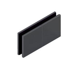 07194_65 MILANO PUR Längsverbinder G-G 180°, • Basismaterial: Messing • Oberfläche: ONYX schwarz matt • für 8 & 10 mm ESG (Standard) // MILANO PUR Connector g-g 180° • base: brass • finish: ONYX black • for 8 & 10 mm tempered glass