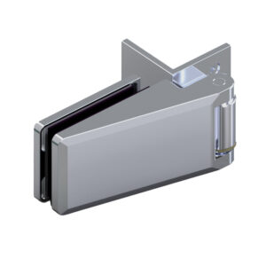 18140_55 Chalet® AT THERMA Anschlagtürsystem Glastürbeschlag für Innentüren, G-W 90° mit Winkellasche DIN-rechts, unteres Band Nach außen öffnend Für 8 mm ESG // Chalet® AT THERMA Single action door system Glass door hinge for interior doors, g-w 90°EN-right, bottom hinge, Opens outwards For 8 mm tempered glass