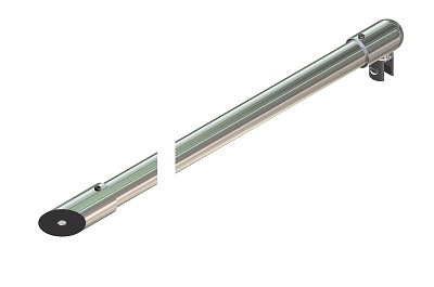 69078_31 Stratego Zubehör Stabilisationsstange, G-W 45° Rohrlänge 500 mm Rechte & linke Scheibe Für 8 mm ESG // Stratego Accessories Support bar, g-w 45° Bar length 500 mm Right & left panel For 8 mm tempered glass