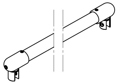 67095_31 Stratego Zubehör Stabilisationsstange, G-G Rohrlänge 1500 mm Für 8 mm ESG // Stratego Accessories Support bar, g-g Bar length 1500 mm For 8 mm tempered glass – Bild 2