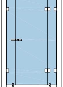 93040_91/55 Wellness Partition 1 - Kabinen-Anlage Wand / Wand links