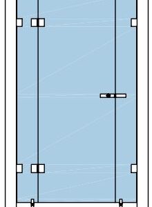93041_91/55 Wellness Partition 1 - Kabinen-Anlage Wand / Wand rechts