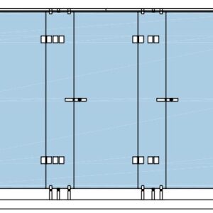 93043_91/55 Wellness Partition 3 - Kabinen-Anlage Wand / Wand links