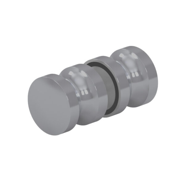 05008_55 Türgriff Ø 30 mm beidseitig, • für 6-12 mm ESG  • Basismaterial: Messing • Oberfläche: Nickel gebürstet  (Edelstahloptik) // Door handles Accessories ø 30 mm,  double-sided For 6 – 12 mm tempered glass