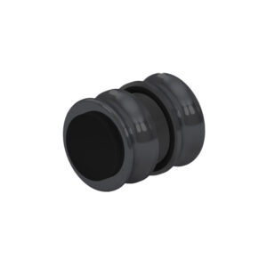 05014_65 Türgriffe Zubehör ø 35 mm,  beidseitig Mit Puffer beidseitig Basismaterial: Messing Oberfläche ONYX schwarz matt Für 6 – 12 mm ESG Basismaterial: Messing