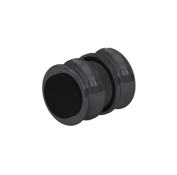 05014_65 Türgriffe Zubehör ø 35 mm,  beidseitig Mit Puffer beidseitig Basismaterial: Messing Oberfläche ONYX schwarz matt Für 6 – 12 mm ESG Basismaterial: Messing
