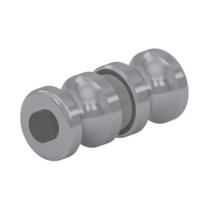 05015_55 Türgriffe Zubehör ø 35 mm,  beidseitig Mit Puffer beidseitig Für 6 – 12 mm ESG Basismaterial: Messing Oberfläche: Nickel gebürstet (Edelstahloptik) // ]Door handles Accessories ø 35 mm,  double-sided With buffer on both sides For 6 – 12 mm tempered glass Base material: Brass