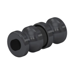 05015_65 Türgriffe Zubehör ø 35 mm,  beidseitig Mit Puffer beidseitig Für 6 – 12 mm ESG Basismaterial: Messing Oberfläche: ONYX schwarz matt // Door handles Accessories ø 35 mm,  double-sided With buffer on both sides For 6 – 12 mm tempered glass Base material: Brass