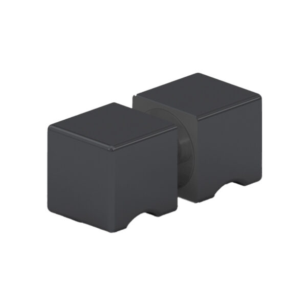 05030_65 Türgriff 30 x 30 x 30 mm,  beidseitig, eckige Form Basismaterial: Messing Oberfläche: ONYX schwarz matt für 6 – 12 mm ESG // Door handles Accessories 30 x 30 x 30 mm,  double-sided Square design For 6 – 12 mm tempered glass Base material: Brass