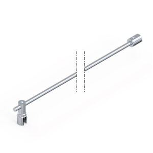 06710_31 Filigrano Stabilisationsstange, G-W Basismaterial: Messing Oberfläche: glanzverchromt Stablänge 1050 mm Runde Form Für 8 mm ESG // Filigrano Support bar, g-w Bar length 1050 mm Round design For 8 mm tempered glass