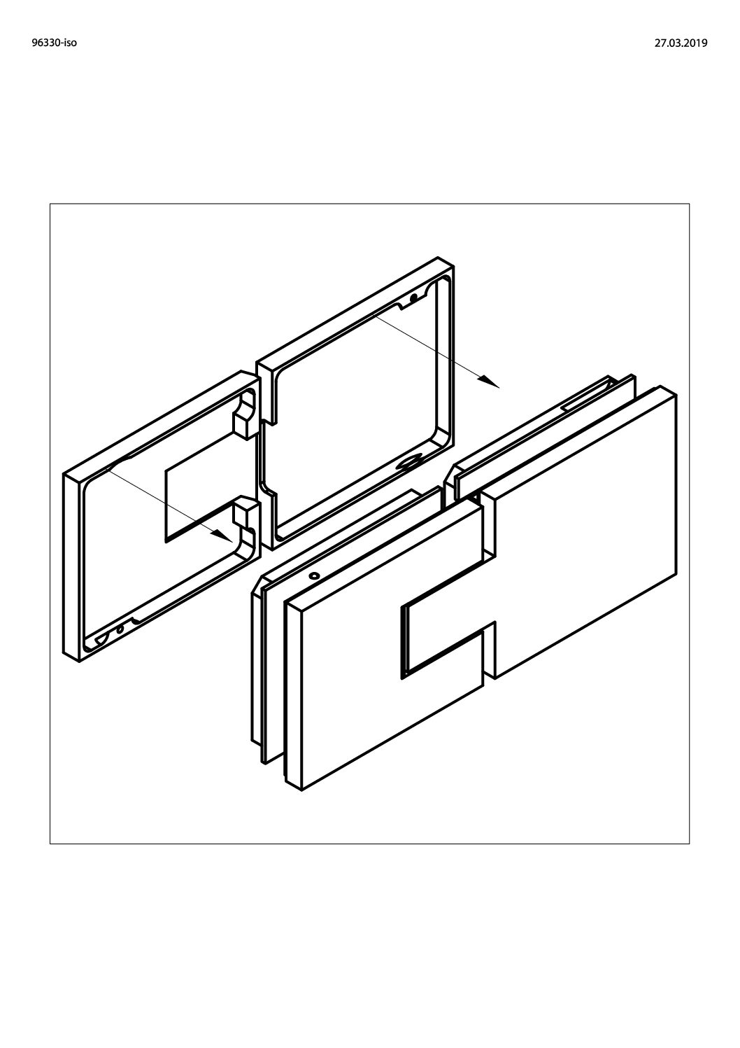 96330_55 Duschtürbeschlag, G-G 180° Beidseitig öffnend Für 8 & 10 mm ESG Shower door hinge, g-g 180°Double action For 8 & 10 mm tempered glass (Kopie) – Bild 2